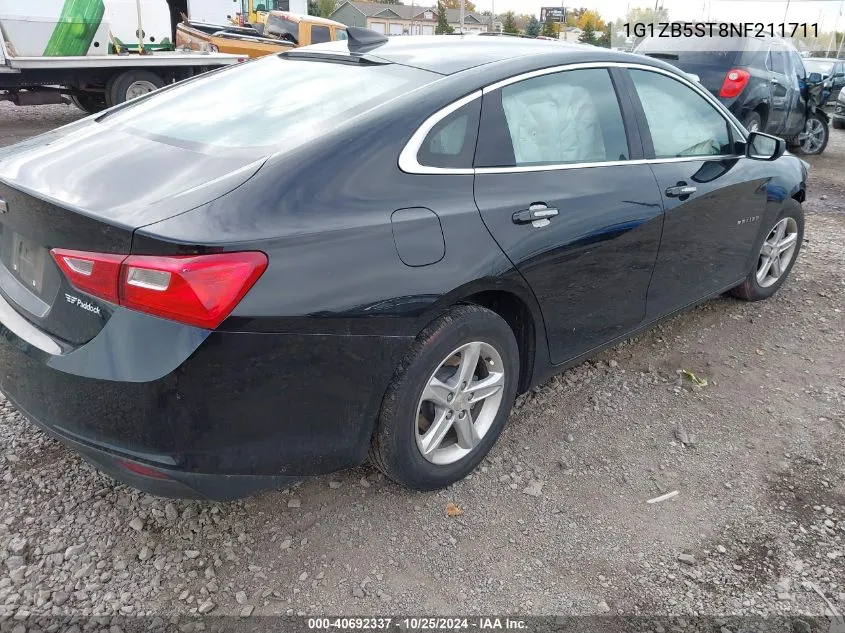 2022 Chevrolet Malibu Fwd Ls VIN: 1G1ZB5ST8NF211711 Lot: 40692337