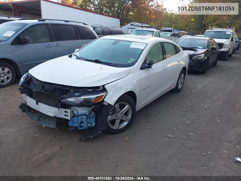 2022 Chevrolet Malibu Fwd Lt VIN: 1G1ZD5ST6NF181053 Lot: 40701553