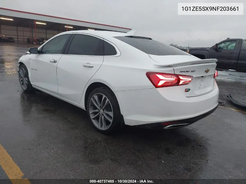 2022 Chevrolet Malibu Fwd Premier VIN: 1G1ZE5SX9NF203661 Lot: 40737485