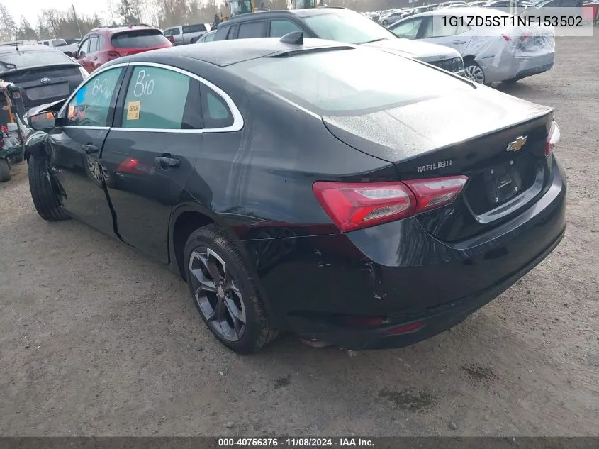 2022 Chevrolet Malibu Fwd Lt VIN: 1G1ZD5ST1NF153502 Lot: 40756376