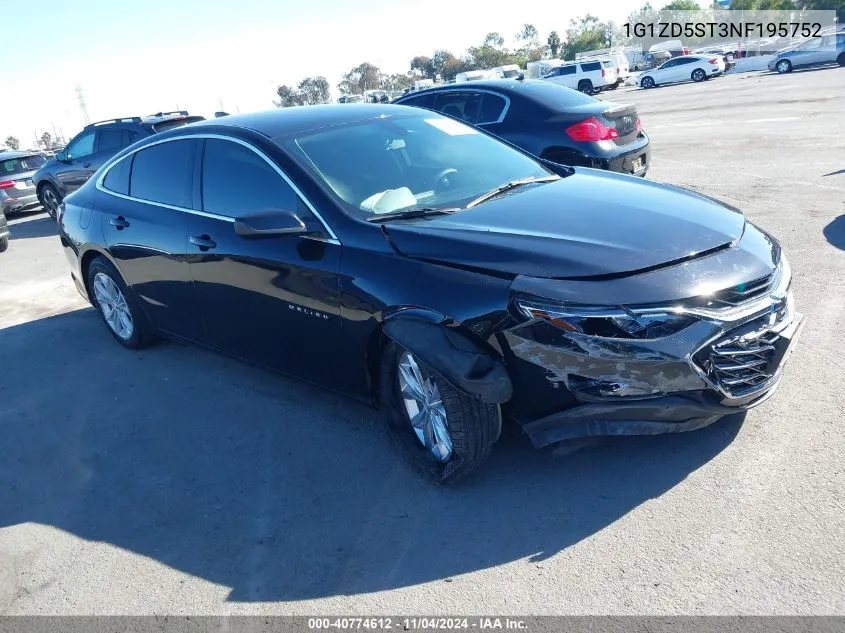 2022 Chevrolet Malibu Fwd Lt VIN: 1G1ZD5ST3NF195752 Lot: 40774612