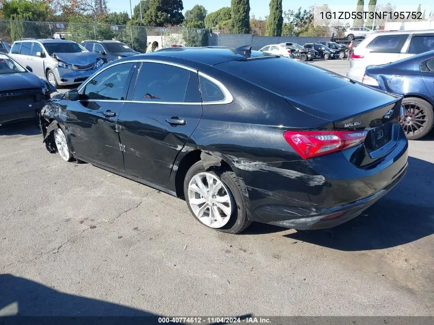 2022 Chevrolet Malibu Fwd Lt VIN: 1G1ZD5ST3NF195752 Lot: 40774612