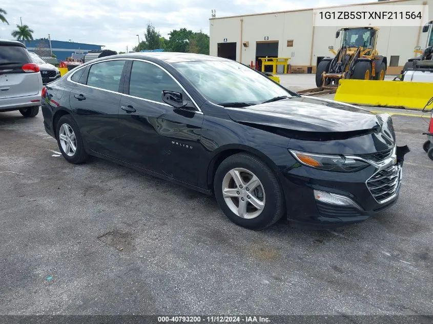 2022 Chevrolet Malibu Fwd Ls VIN: 1G1ZB5STXNF211564 Lot: 40793200