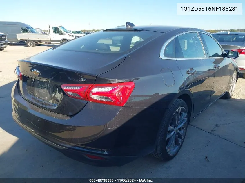 2022 Chevrolet Malibu Fwd Lt VIN: 1G1ZD5ST6NF185281 Lot: 40798393