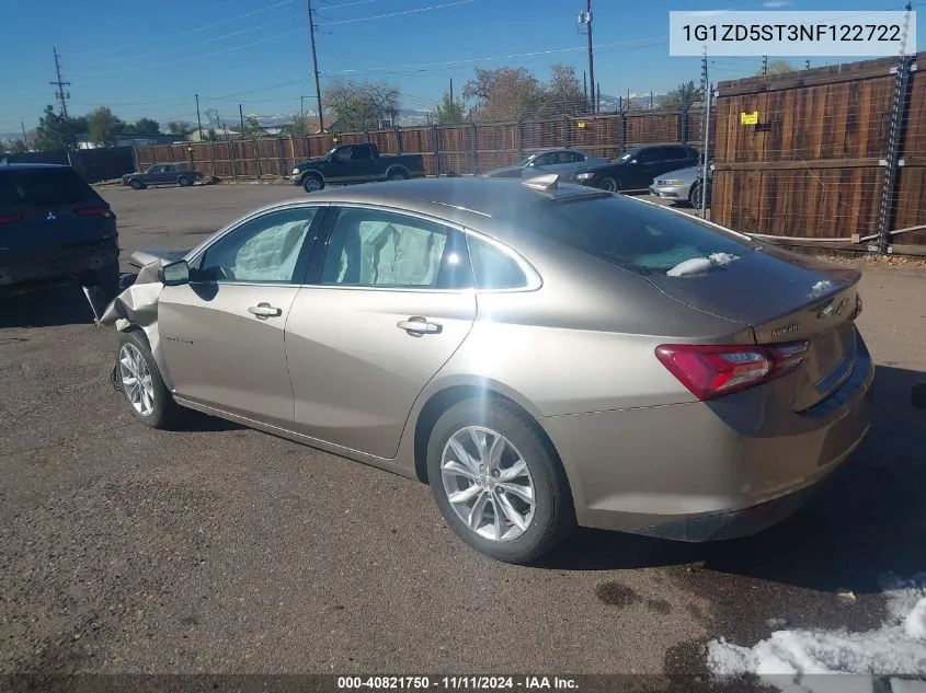 2022 Chevrolet Malibu Fwd Lt VIN: 1G1ZD5ST3NF122722 Lot: 40821750