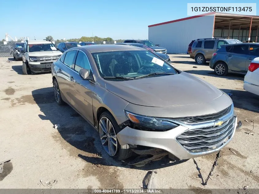 1G1ZD5ST0NF113475 2022 Chevrolet Malibu Fwd Lt