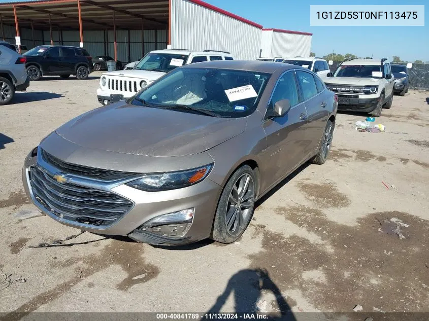 1G1ZD5ST0NF113475 2022 Chevrolet Malibu Fwd Lt