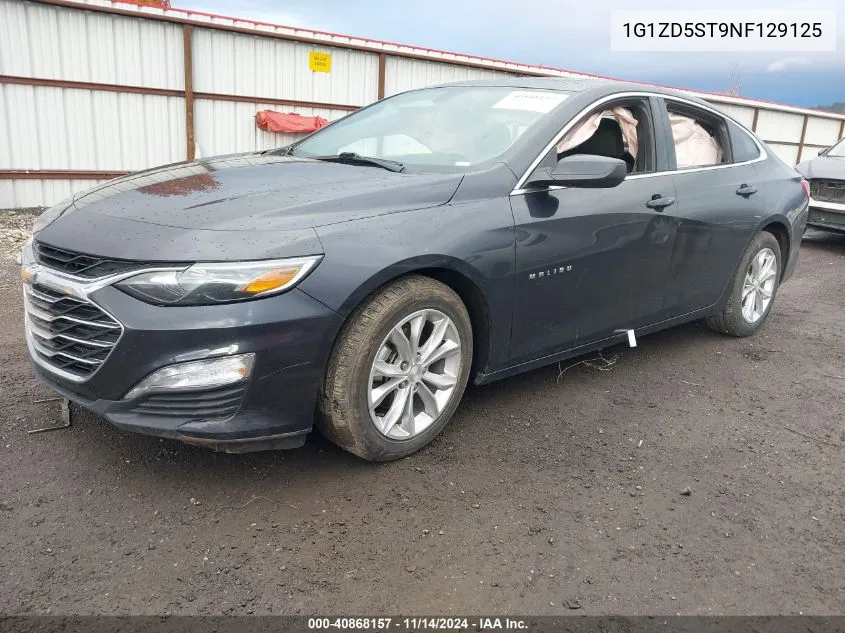 2022 Chevrolet Malibu Fwd Lt VIN: 1G1ZD5ST9NF129125 Lot: 40868157