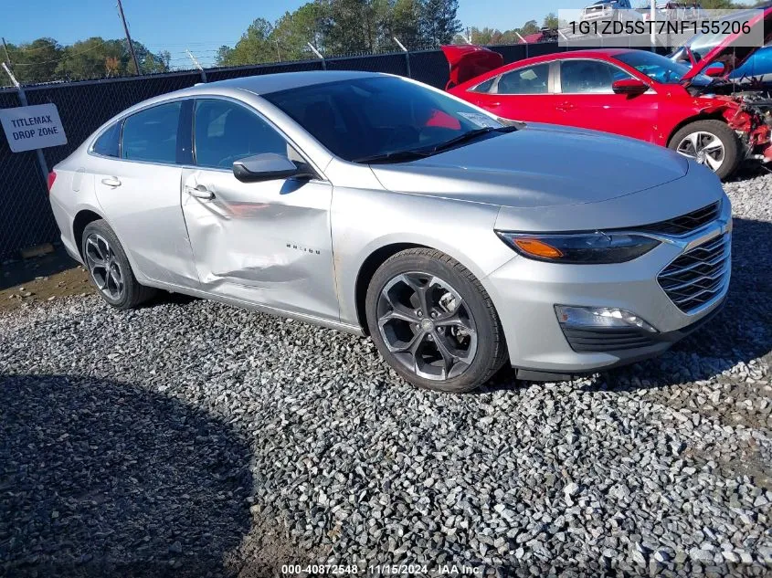 2022 Chevrolet Malibu Fwd Lt VIN: 1G1ZD5ST7NF155206 Lot: 40872548