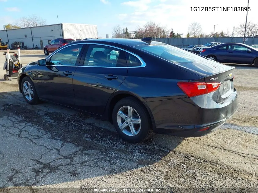 2022 Chevrolet Malibu Fwd Ls VIN: 1G1ZB5ST1NF183895 Lot: 40875439