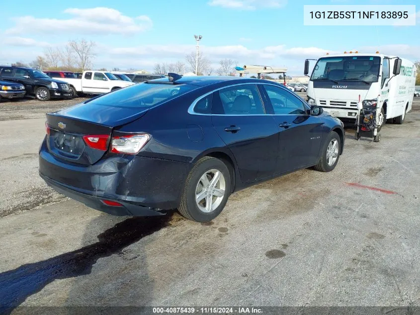 2022 Chevrolet Malibu Fwd Ls VIN: 1G1ZB5ST1NF183895 Lot: 40875439