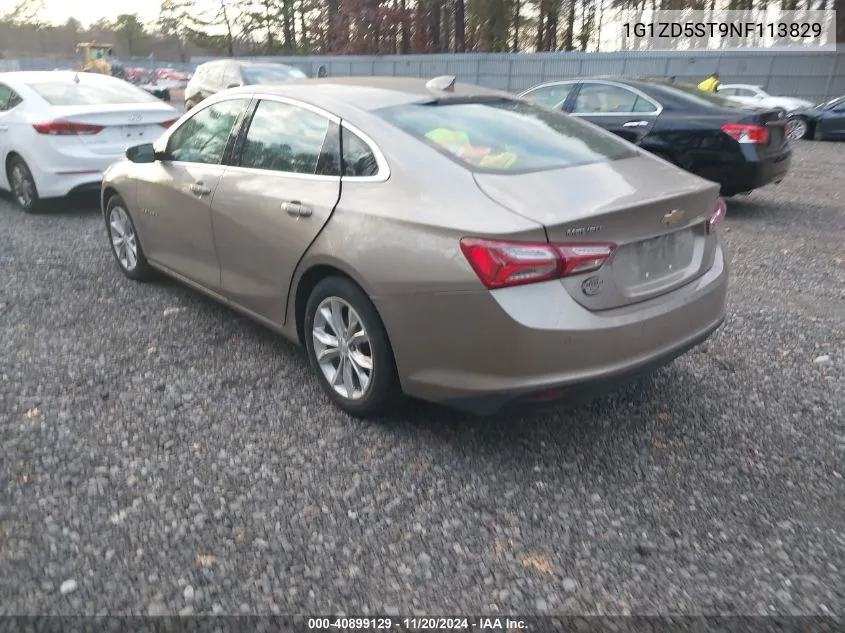 2022 Chevrolet Malibu Fwd Lt VIN: 1G1ZD5ST9NF113829 Lot: 40899129