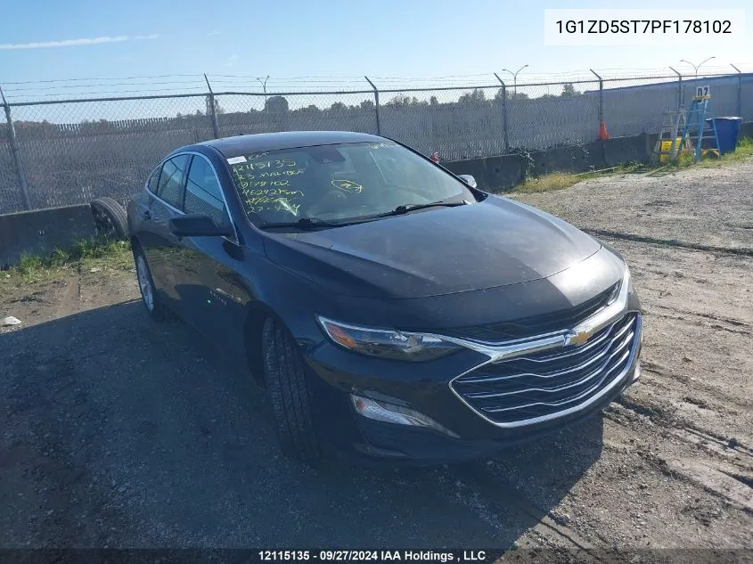 1G1ZD5ST7PF178102 2023 Chevrolet Malibu