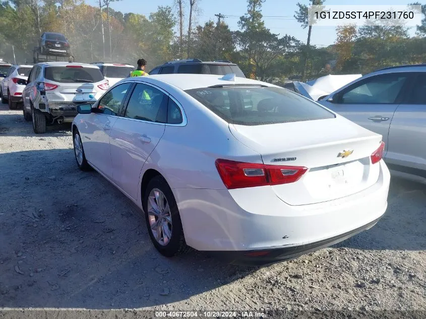 2023 Chevrolet Malibu Fwd 1Lt VIN: 1G1ZD5ST4PF231760 Lot: 40672504