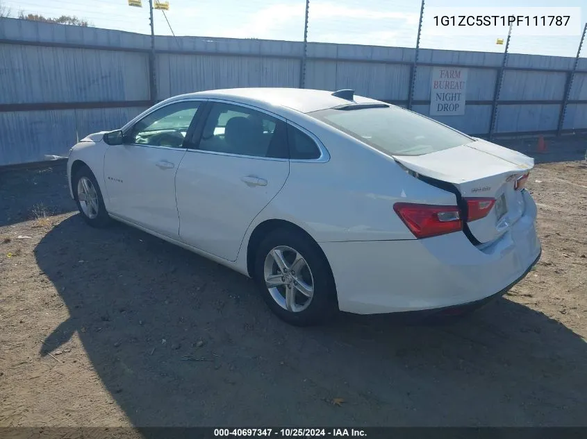 1G1ZC5ST1PF111787 2023 Chevrolet Malibu Fwd 1Fl