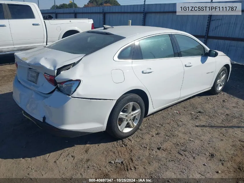 2023 Chevrolet Malibu Fwd 1Fl VIN: 1G1ZC5ST1PF111787 Lot: 40697347