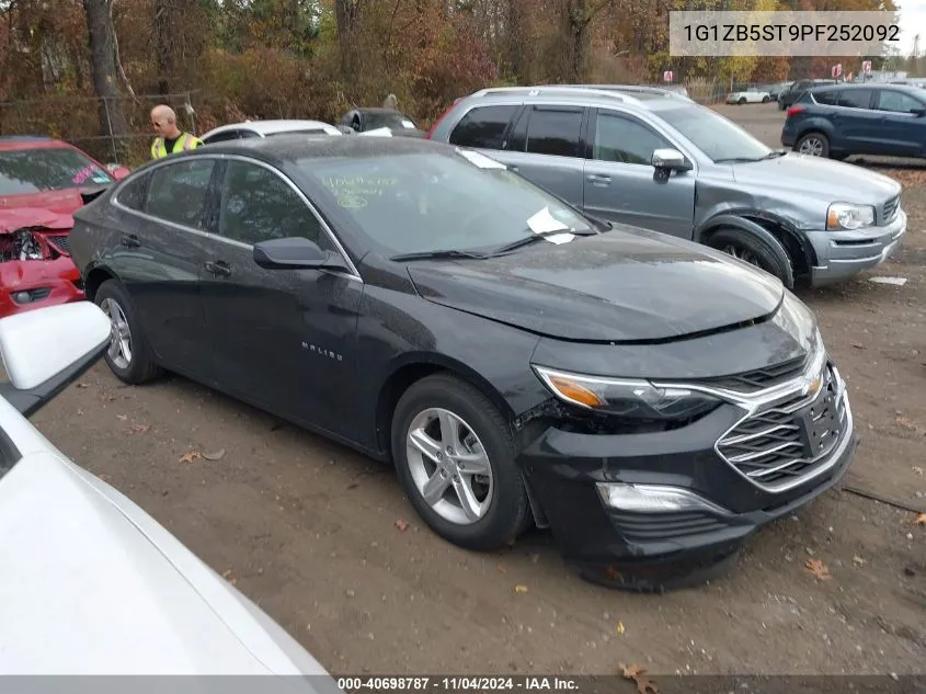 2023 Chevrolet Malibu Fwd Ls VIN: 1G1ZB5ST9PF252092 Lot: 40698787