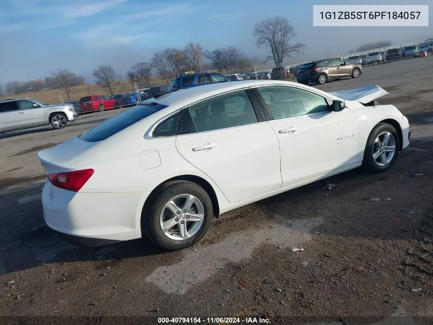 2023 Chevrolet Malibu Fwd Ls VIN: 1G1ZB5ST6PF184057 Lot: 40794154