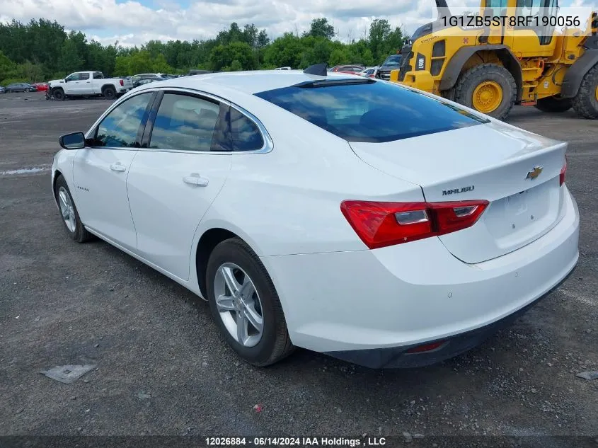 2024 Chevrolet Malibu Ls VIN: 1G1ZB5ST8RF190056 Lot: 12026884