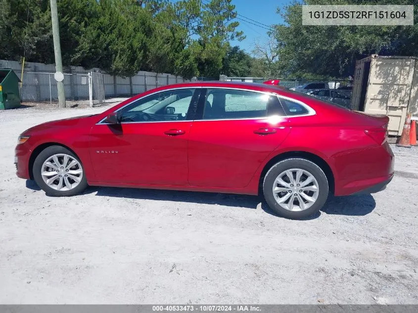 2024 Chevrolet Malibu Fwd 1Lt VIN: 1G1ZD5ST2RF151604 Lot: 40533473