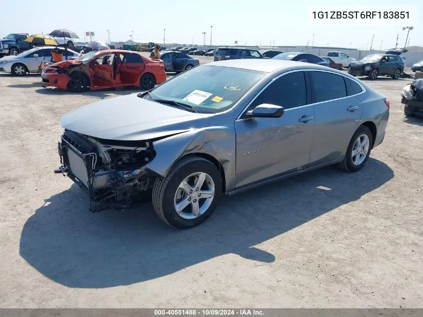 2024 Chevrolet Malibu Fwd Ls VIN: 1G1ZB5ST6RF183851 Lot: 40551488