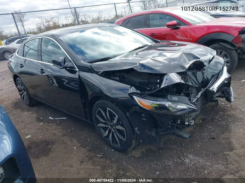 2024 Chevrolet Malibu Fwd Rs VIN: 1G1ZG5ST0RF152743 Lot: 40758422