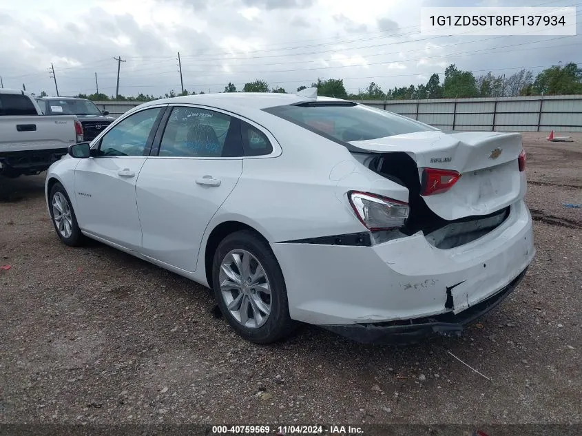 2024 Chevrolet Malibu Fwd 1Lt VIN: 1G1ZD5ST8RF137934 Lot: 40759569