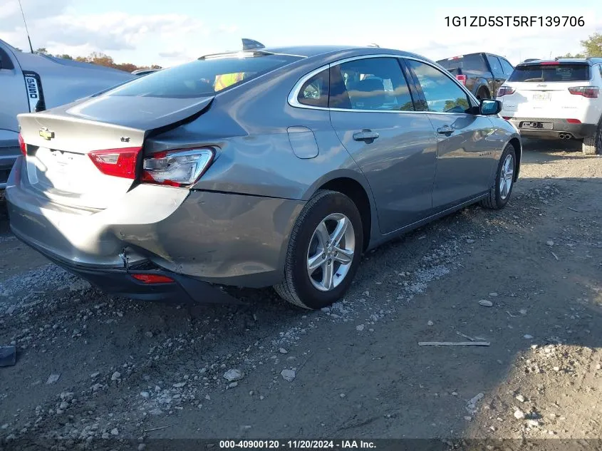 2024 Chevrolet Malibu Fwd 1Lt VIN: 1G1ZD5ST5RF139706 Lot: 40900120