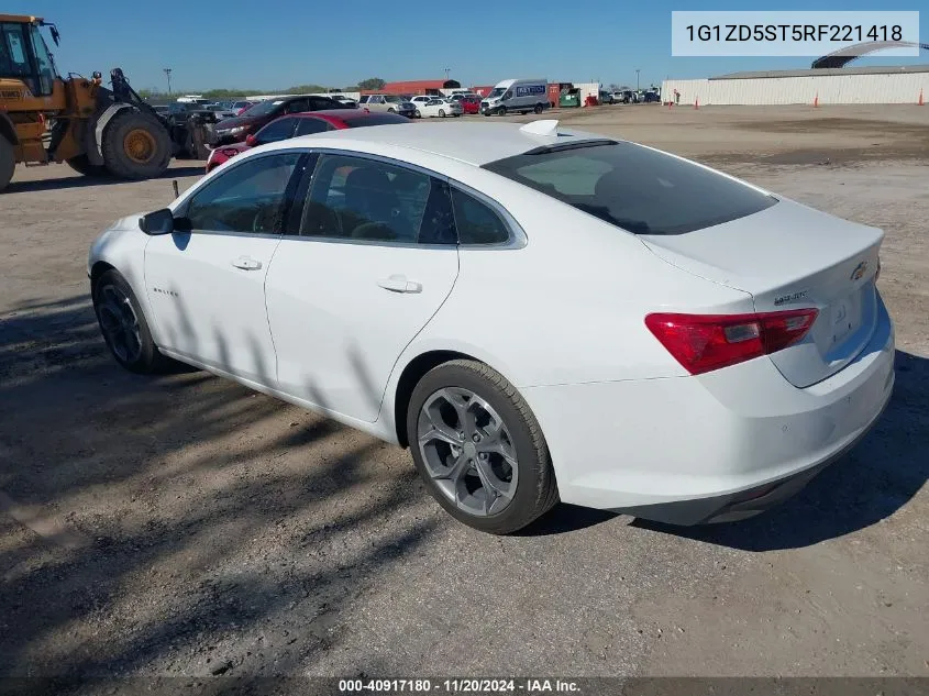 2024 Chevrolet Malibu Fwd 1Lt VIN: 1G1ZD5ST5RF221418 Lot: 40917180