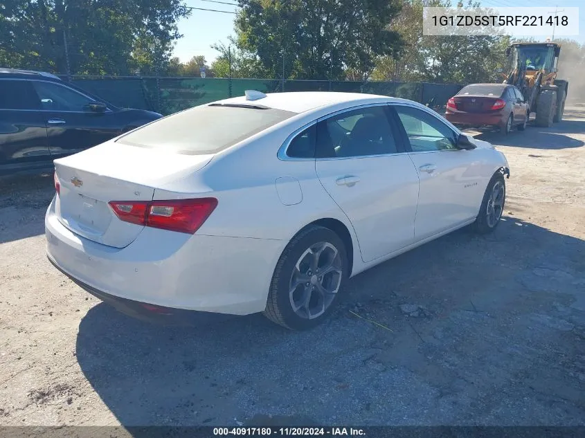 2024 Chevrolet Malibu Fwd 1Lt VIN: 1G1ZD5ST5RF221418 Lot: 40917180