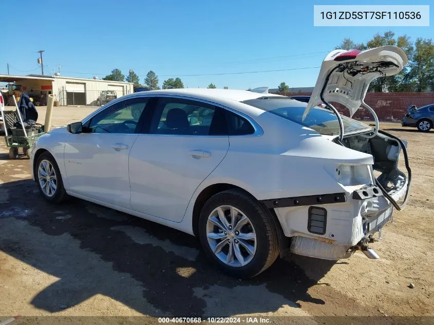 2025 Chevrolet Malibu Fwd 1Lt VIN: 1G1ZD5ST7SF110536 Lot: 40670668