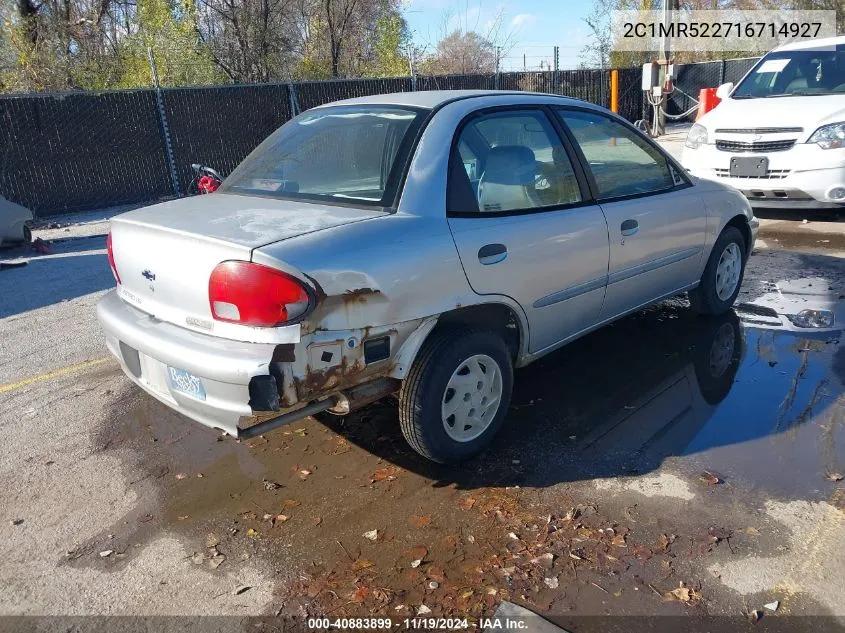 2001 Chevrolet Metro Lsi VIN: 2C1MR522716714927 Lot: 40883899