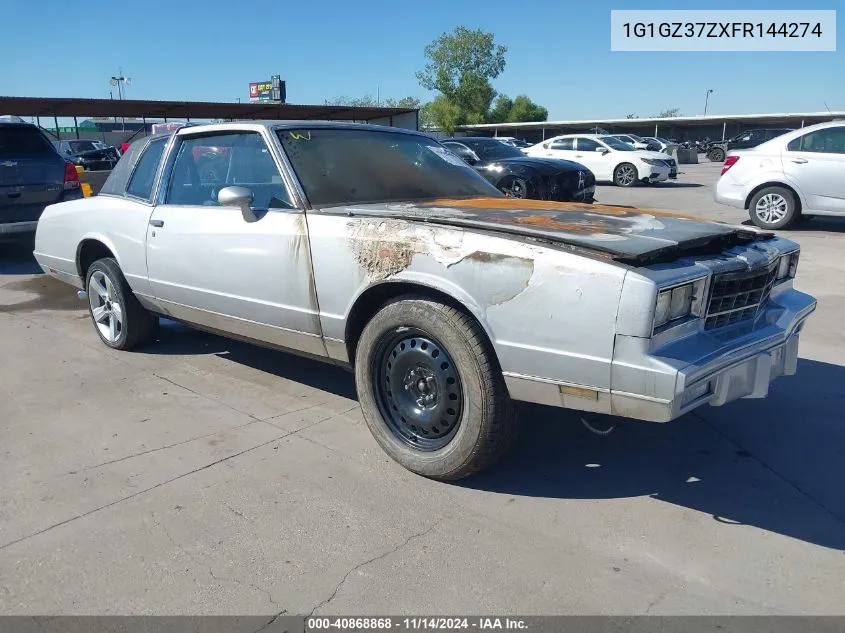 1985 Chevrolet Monte Carlo VIN: 1G1GZ37ZXFR144274 Lot: 40868868