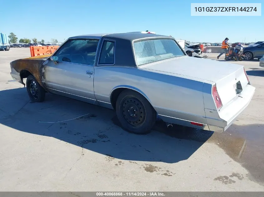 1985 Chevrolet Monte Carlo VIN: 1G1GZ37ZXFR144274 Lot: 40868868