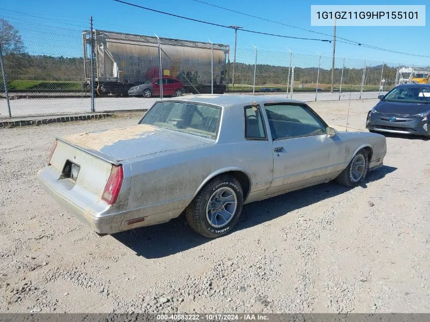 1987 Chevrolet Monte Carlo VIN: 1G1GZ11G9HP155101 Lot: 40583222