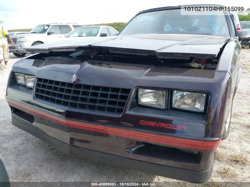 1987 Chevrolet Monte Carlo VIN: 1G1GZ11G4HP155099 Lot: 40599593