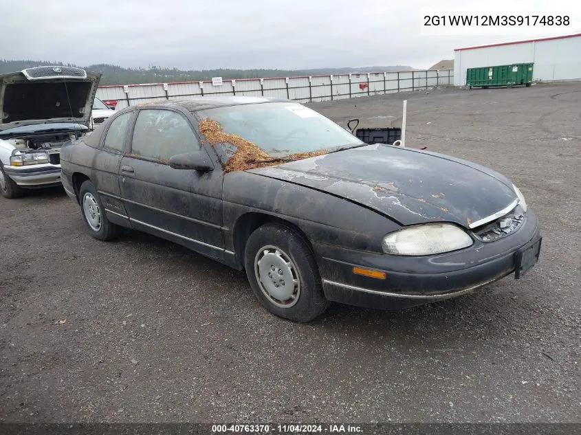 1995 Chevrolet Monte Carlo Ls VIN: 2G1WW12M3S9174838 Lot: 40763370