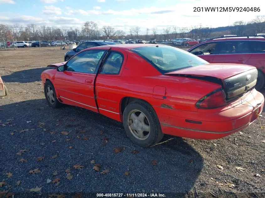 1997 Chevrolet Monte Carlo Ls VIN: 2G1WW12M5V9240486 Lot: 40815727