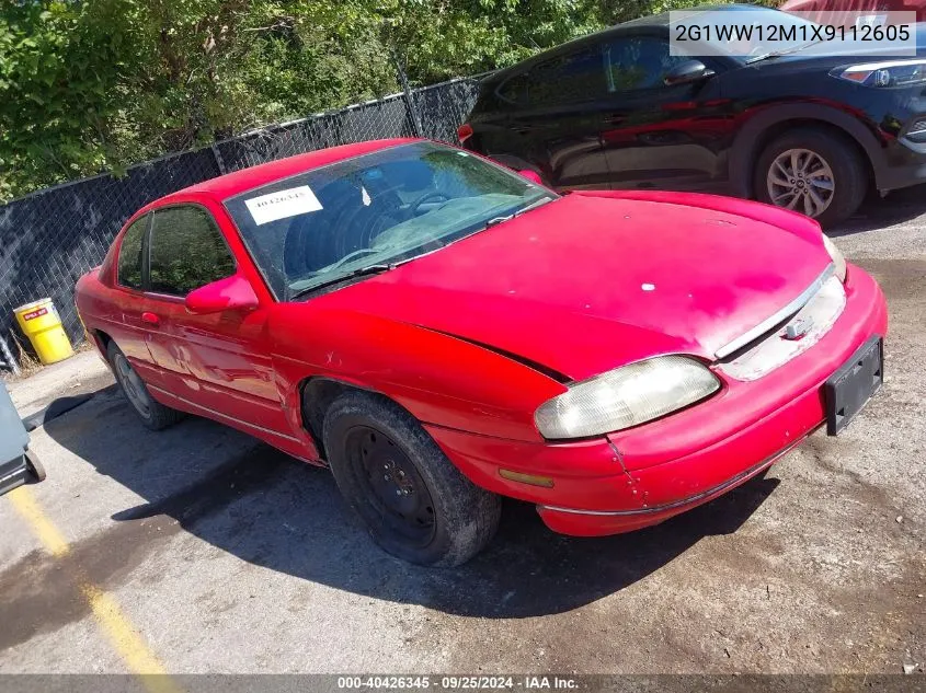 1999 Chevrolet Monte Carlo Ls VIN: 2G1WW12M1X9112605 Lot: 40426345