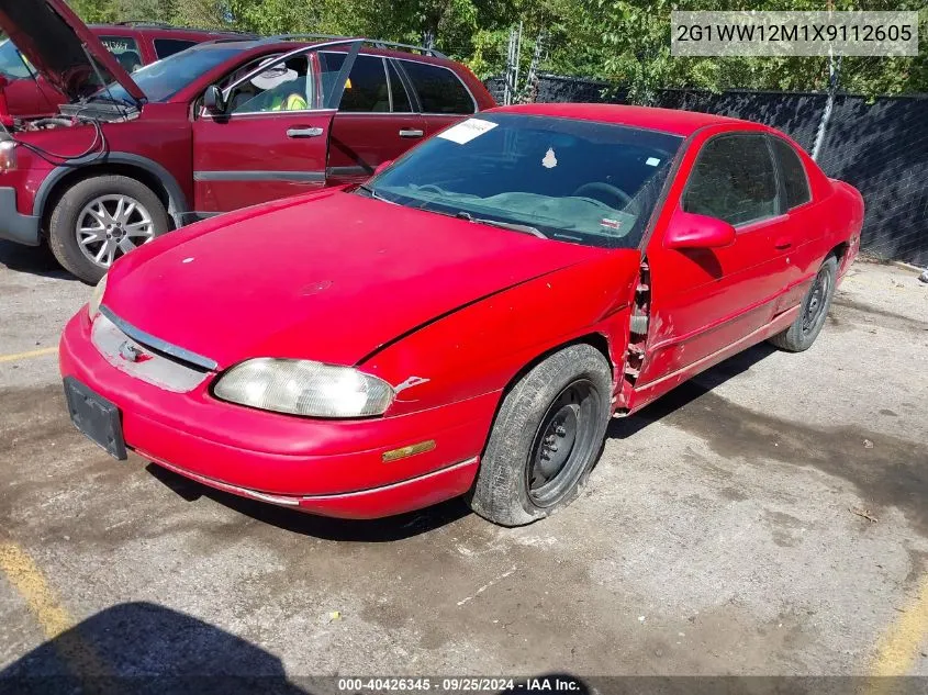 1999 Chevrolet Monte Carlo Ls VIN: 2G1WW12M1X9112605 Lot: 40426345