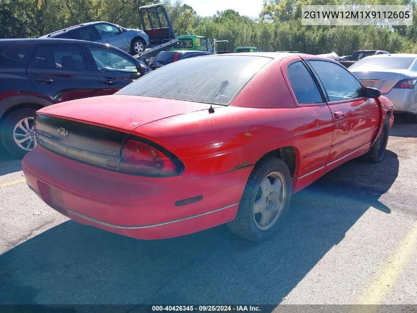 1999 Chevrolet Monte Carlo Ls VIN: 2G1WW12M1X9112605 Lot: 40426345