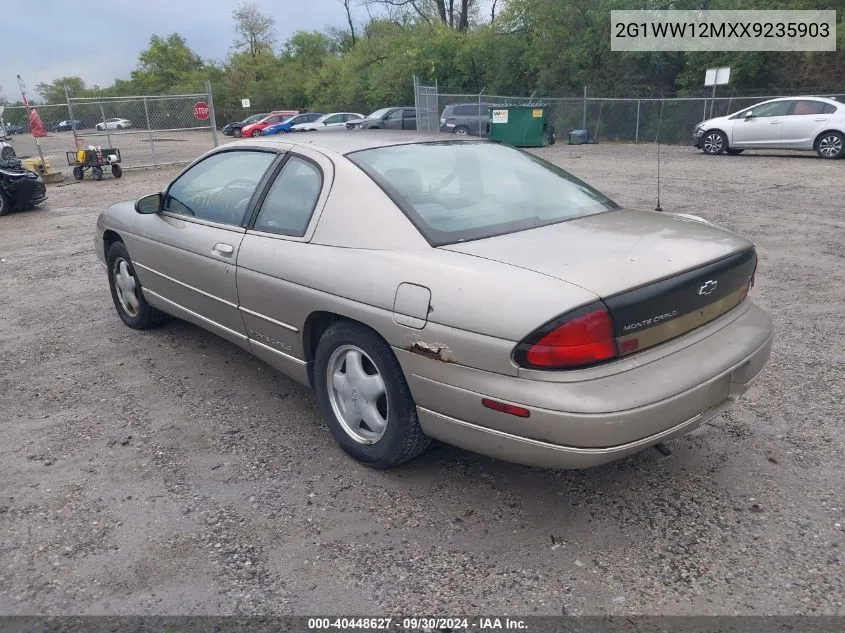 1999 Chevrolet Monte Carlo Ls VIN: 2G1WW12MXX9235903 Lot: 40448627