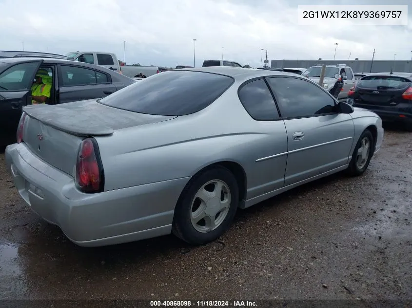 2000 Chevrolet Monte Carlo Ss VIN: 2G1WX12K8Y9369757 Lot: 40868098