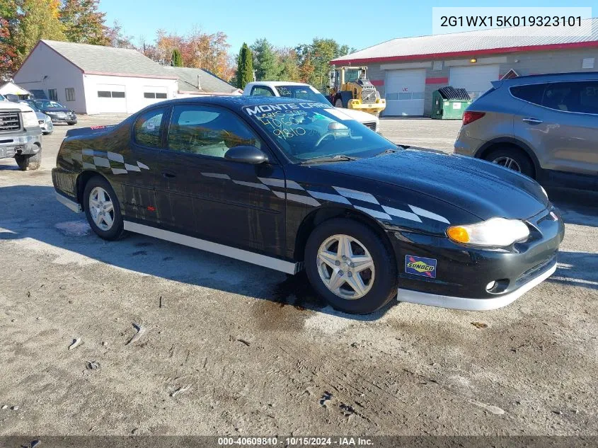 2001 Chevrolet Monte Carlo Ss VIN: 2G1WX15K019323101 Lot: 40609810