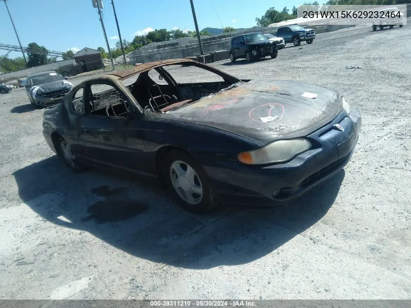 2002 Chevrolet Monte Carlo Ss VIN: 2G1WX15K629232464 Lot: 39311210