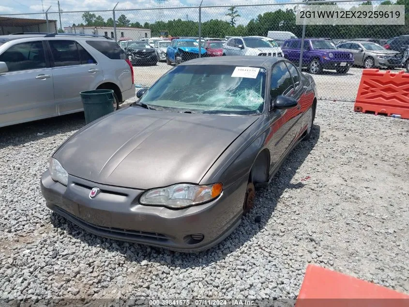 2002 Chevrolet Monte Carlo Ls VIN: 2G1WW12EX29259619 Lot: 39841575