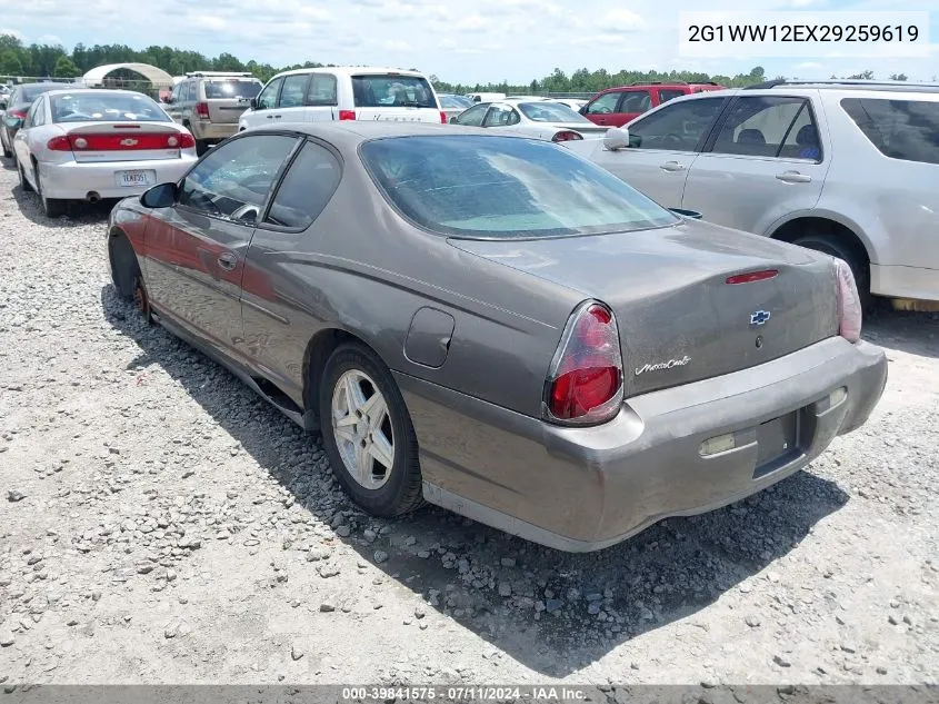 2002 Chevrolet Monte Carlo Ls VIN: 2G1WW12EX29259619 Lot: 39841575