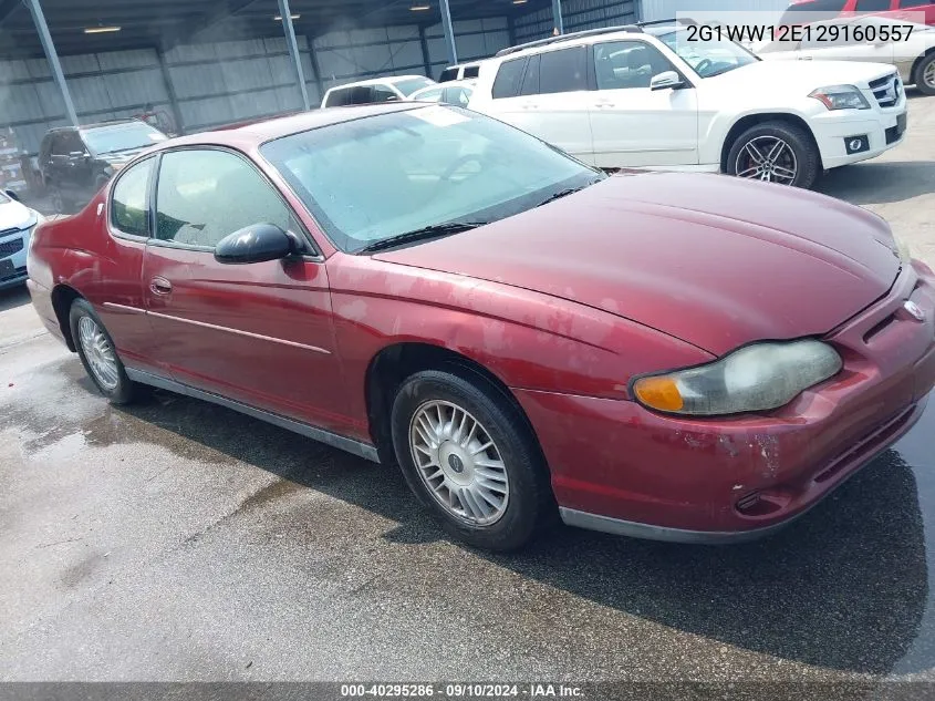 2002 Chevrolet Monte Carlo Ls VIN: 2G1WW12E129160557 Lot: 40295286