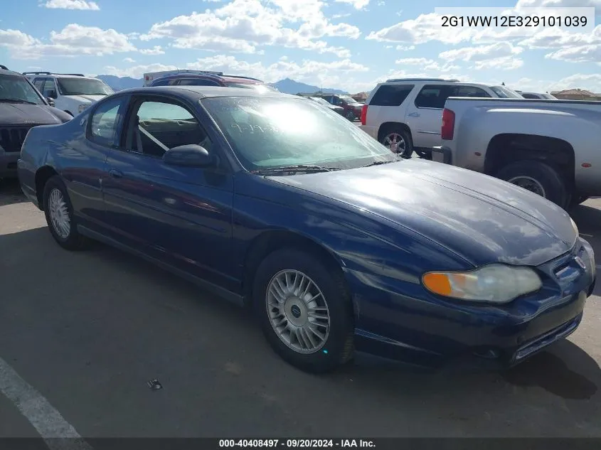 2002 Chevrolet Monte Carlo Ls VIN: 2G1WW12E329101039 Lot: 40408497