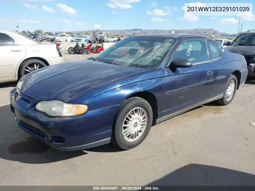 2002 Chevrolet Monte Carlo Ls VIN: 2G1WW12E329101039 Lot: 40408497